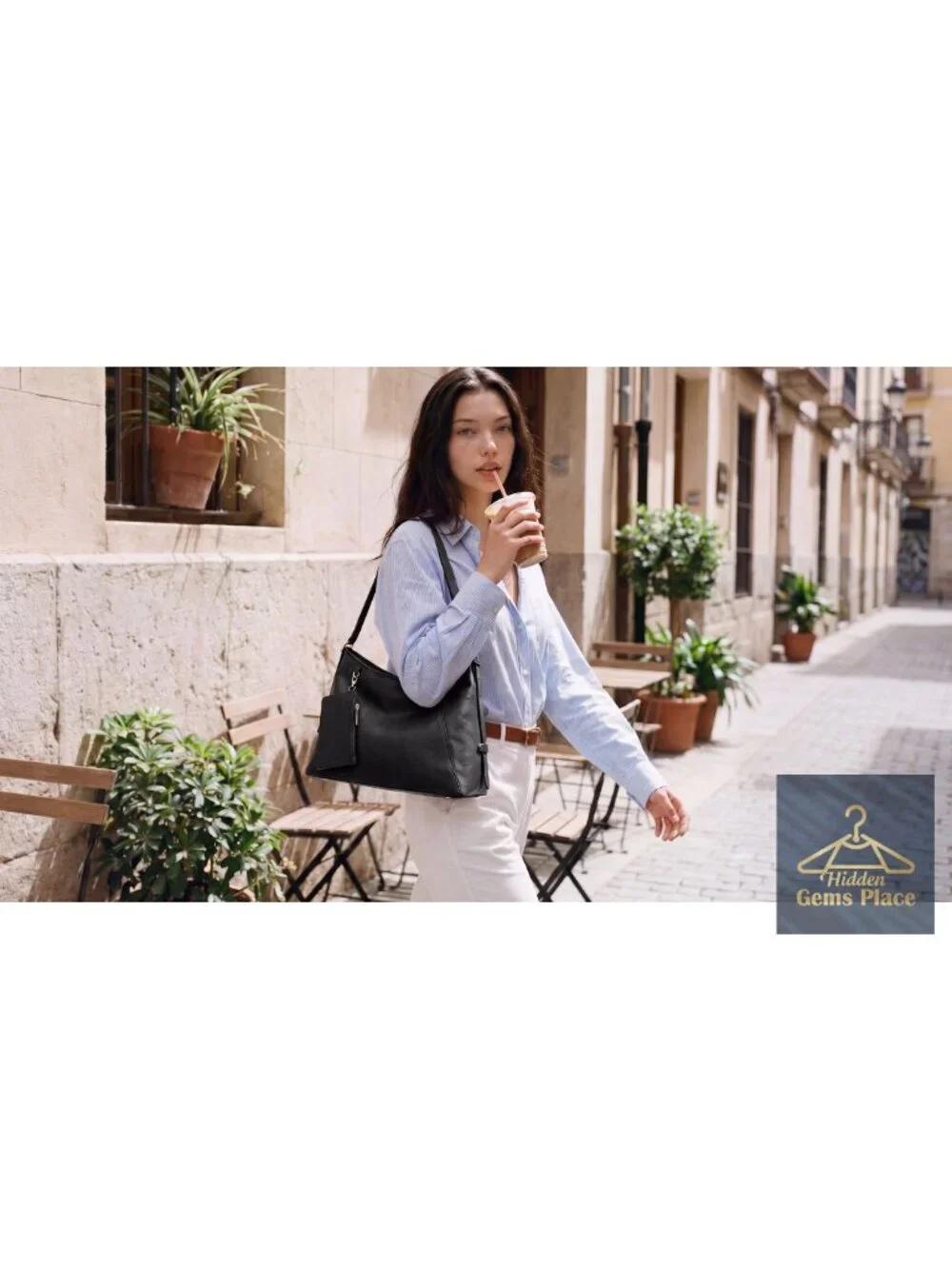 PU Leather Hobo Bag Multi-Pocket Crossbody Shoulder Tote